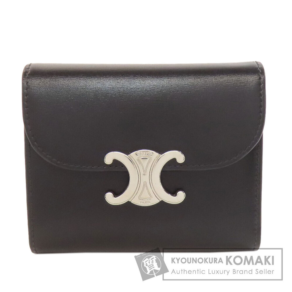 Celine Triomphe Bifold Wallet Leather